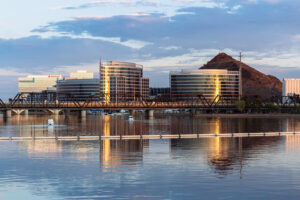 This image shows buildings in Tempe Arizona.