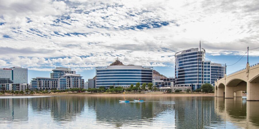 This image shows buildings in Tempe Arizona.