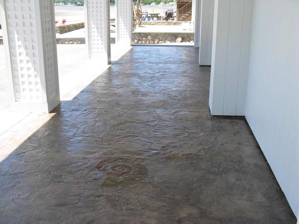 This image shows a textured epoxy flooring coat.